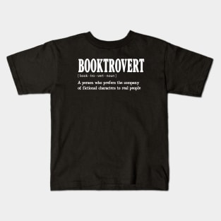 Funny Booktrovert Definition Book Lovers Librarian Bookish Kids T-Shirt